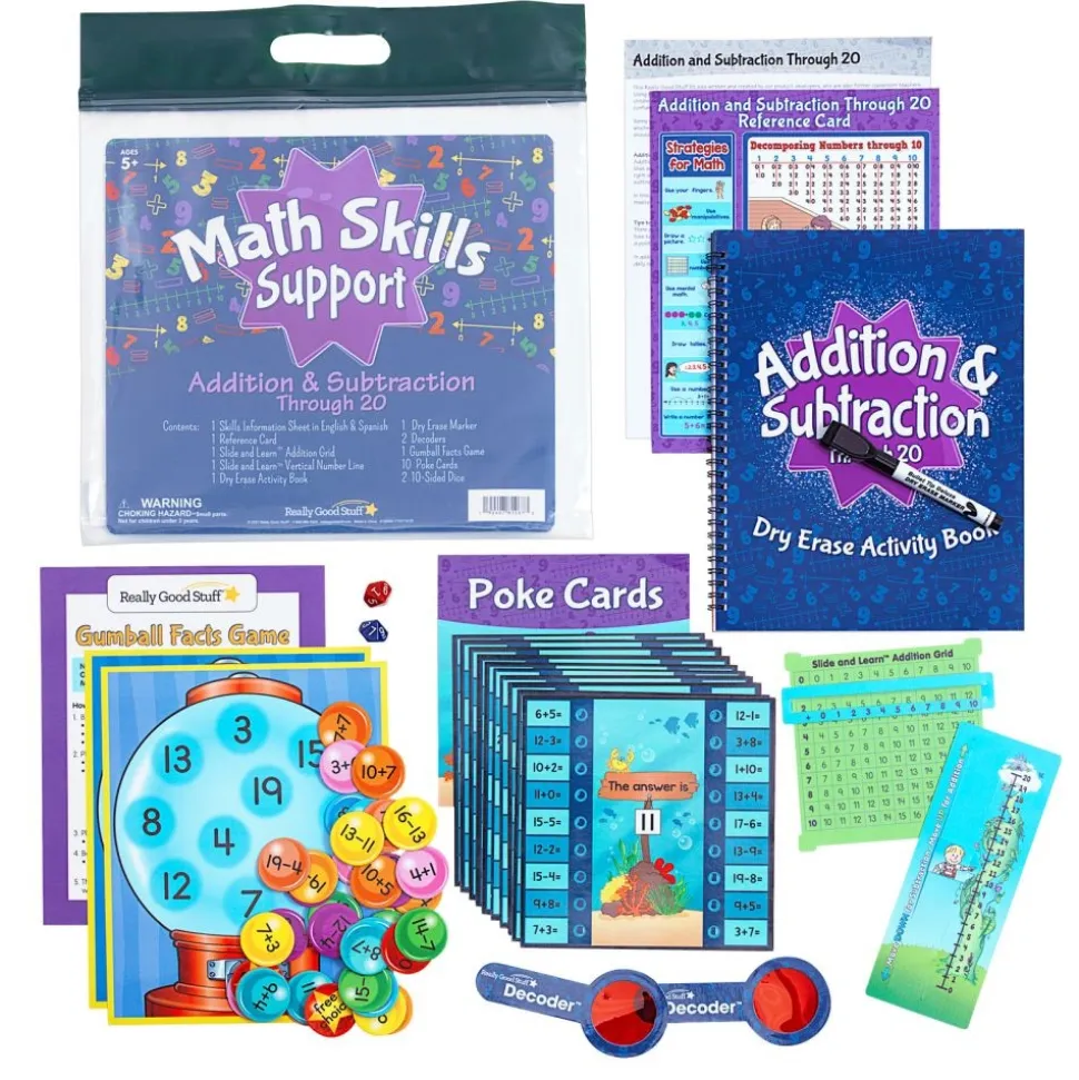 Really Good Stuff® Math Skills: Grades K-2 - Addition & Subtraction