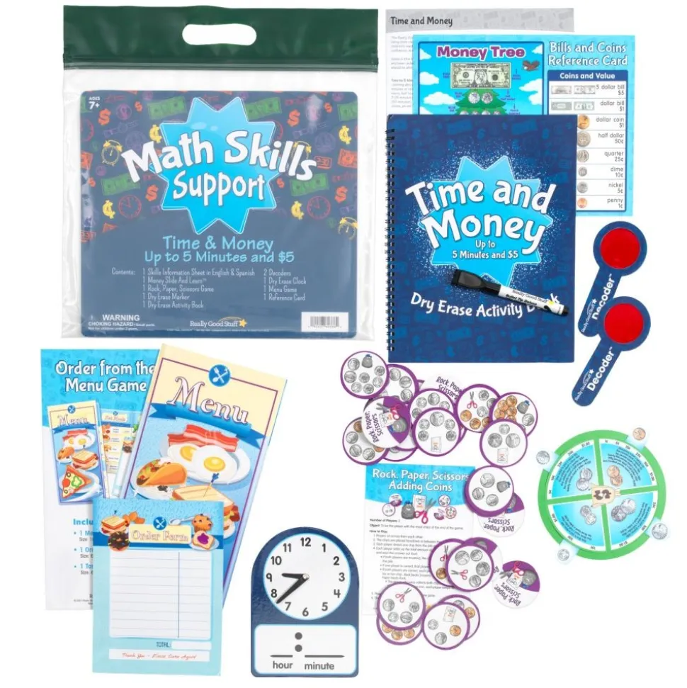 Really Good Stuff® Math Skills: Grade K-2 - Time & Money