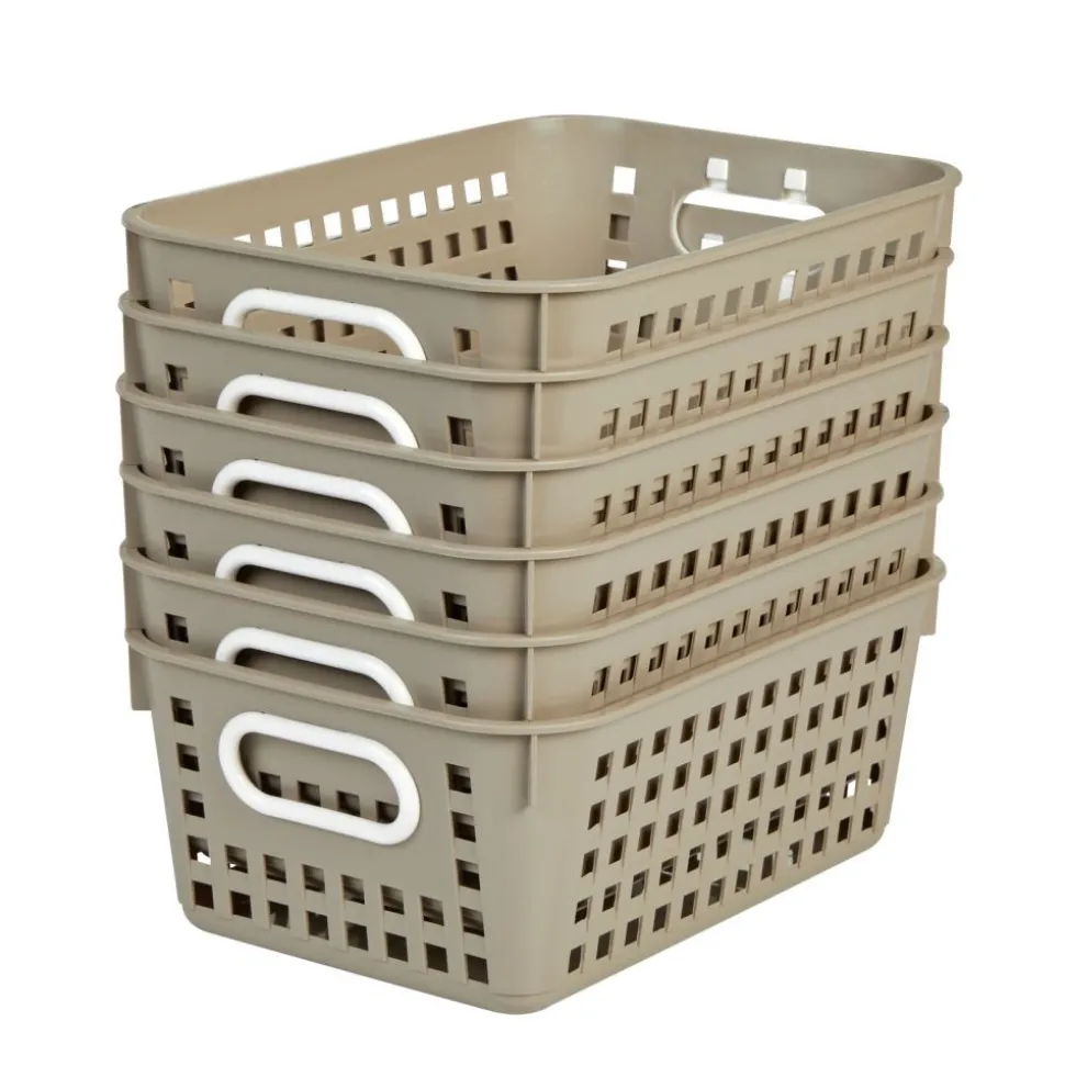 Really Good Stuff® Medium Basket - Set of 6 -Tan