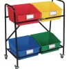 Really Good Stuff® Mid-Size Mobile Storage Rack With 4 Picture Book Bins™ - Grouping