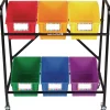 Really Good Stuff® Mid-Size Mobile Storage Rack With 6 Chapter Book Bins™ - Grouping