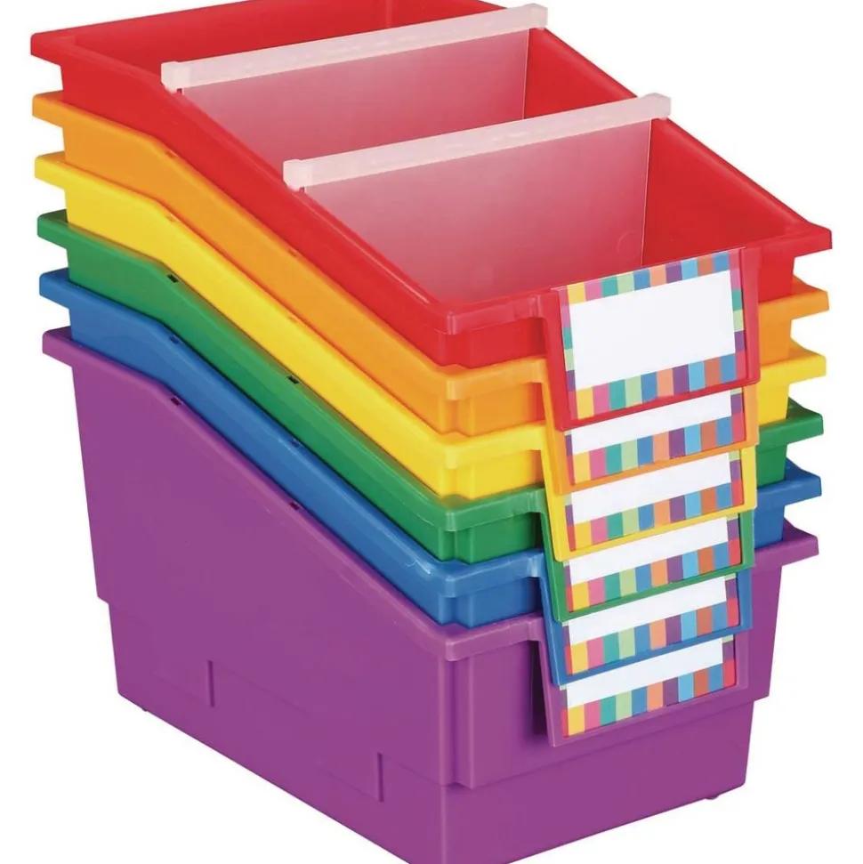 Really Good Stuff® Mid-Size Mobile Storage Rack With 6 Chapter Book Bins™ - Grouping
