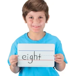 Really Good Stuff® Mini Non-Magnetic 9"x 6" 2-Sided Blank And Lined Dry Erase Boards - 24-Student Pack