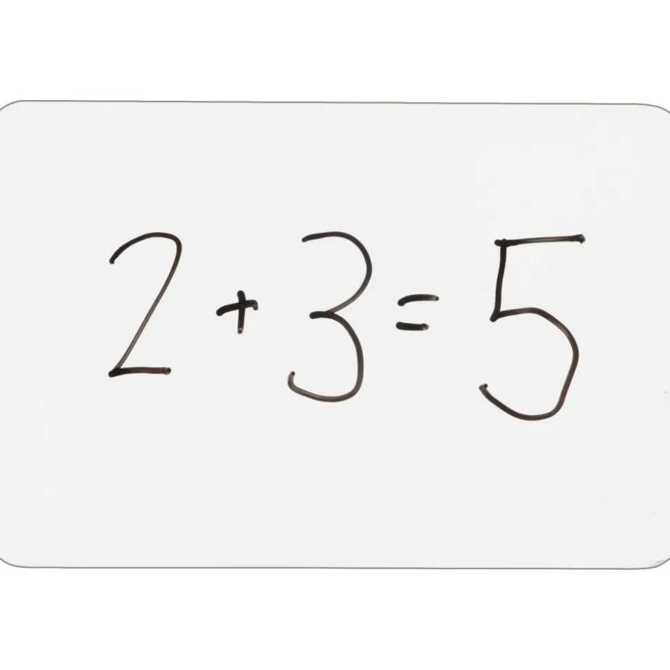Really Good Stuff® Mini Non-Magnetic 6" By 9" One-Sided Dry Erase Boards - Set Of 12
