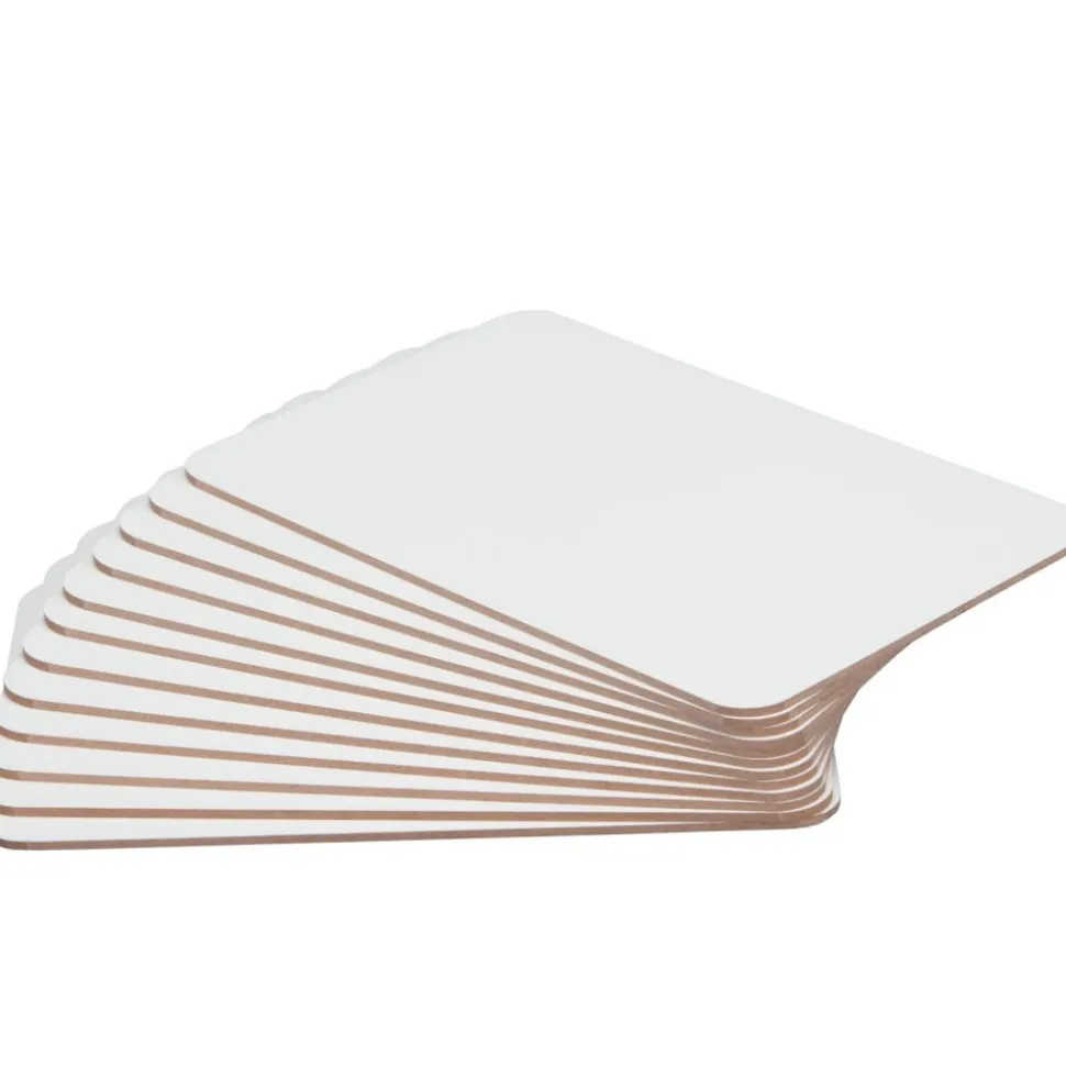 Really Good Stuff® Mini Non-Magnetic 6" By 9" One-Sided Dry Erase Boards - Set Of 12