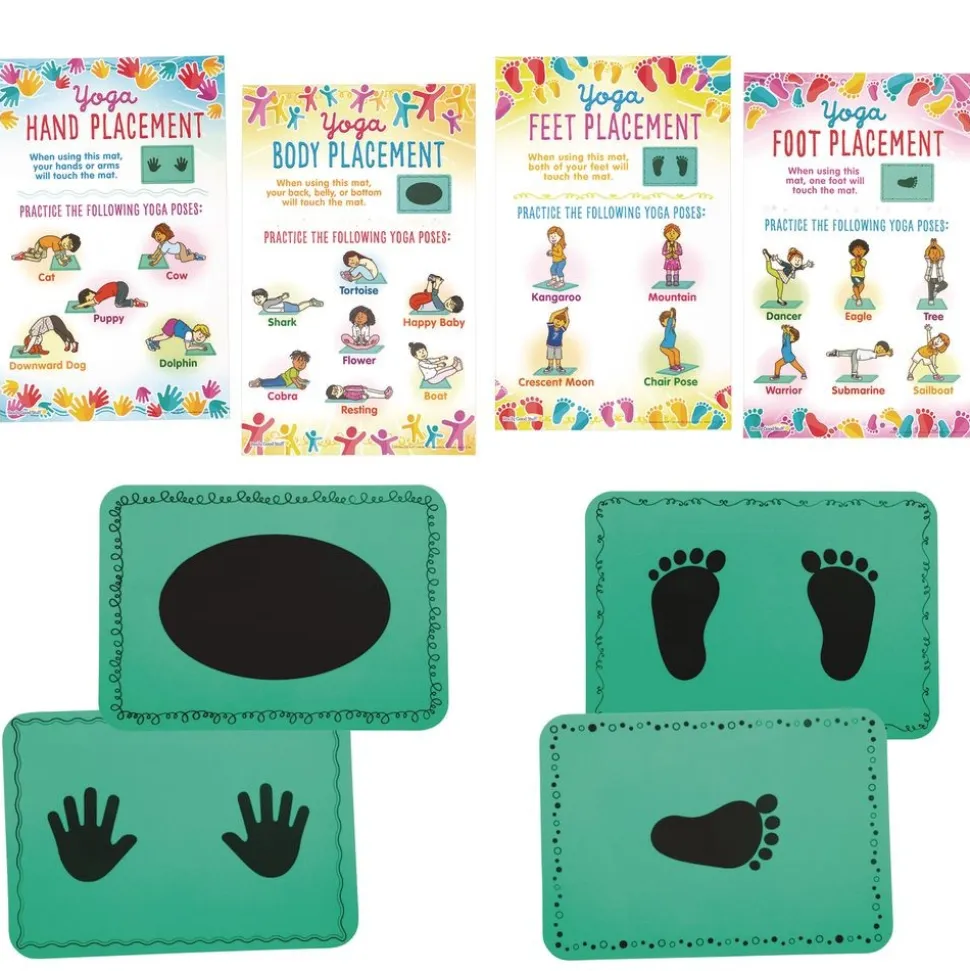 Really Good Stuff® Mini Yoga Mats and Poster Set