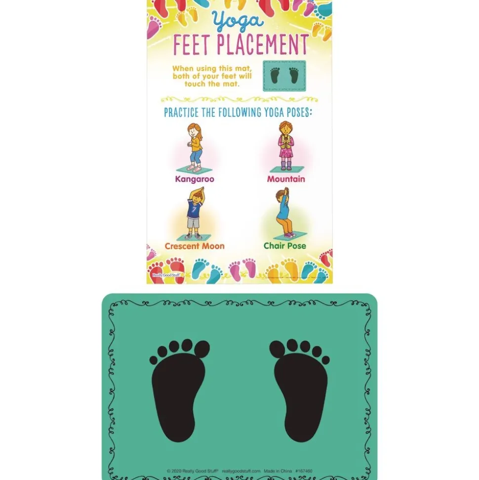 Really Good Stuff® Mini Yoga Mats and Poster Set