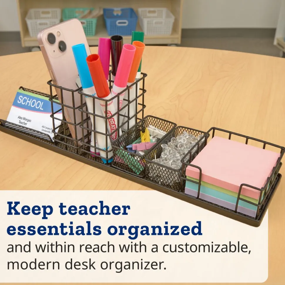Really Good Stuff® Modular 6-Piece Wire Desk Organizer
