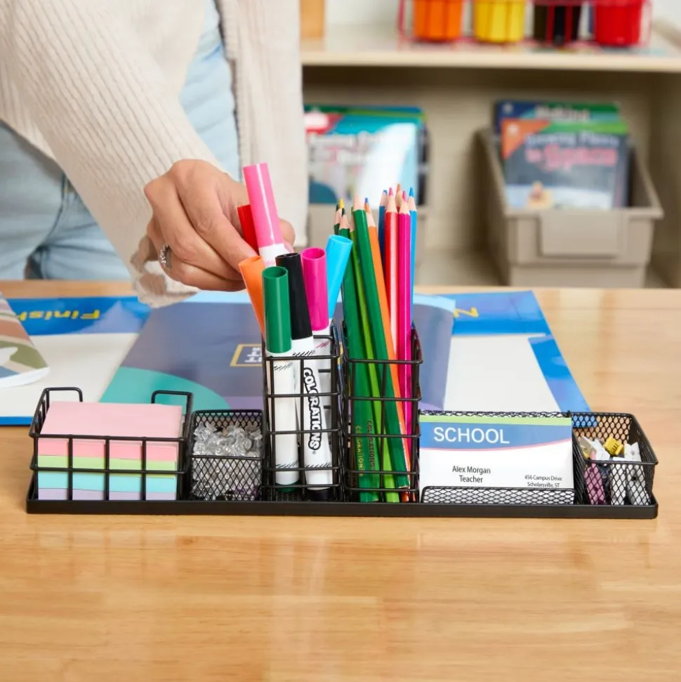 Really Good Stuff® Modular 6-Piece Wire Desk Organizer