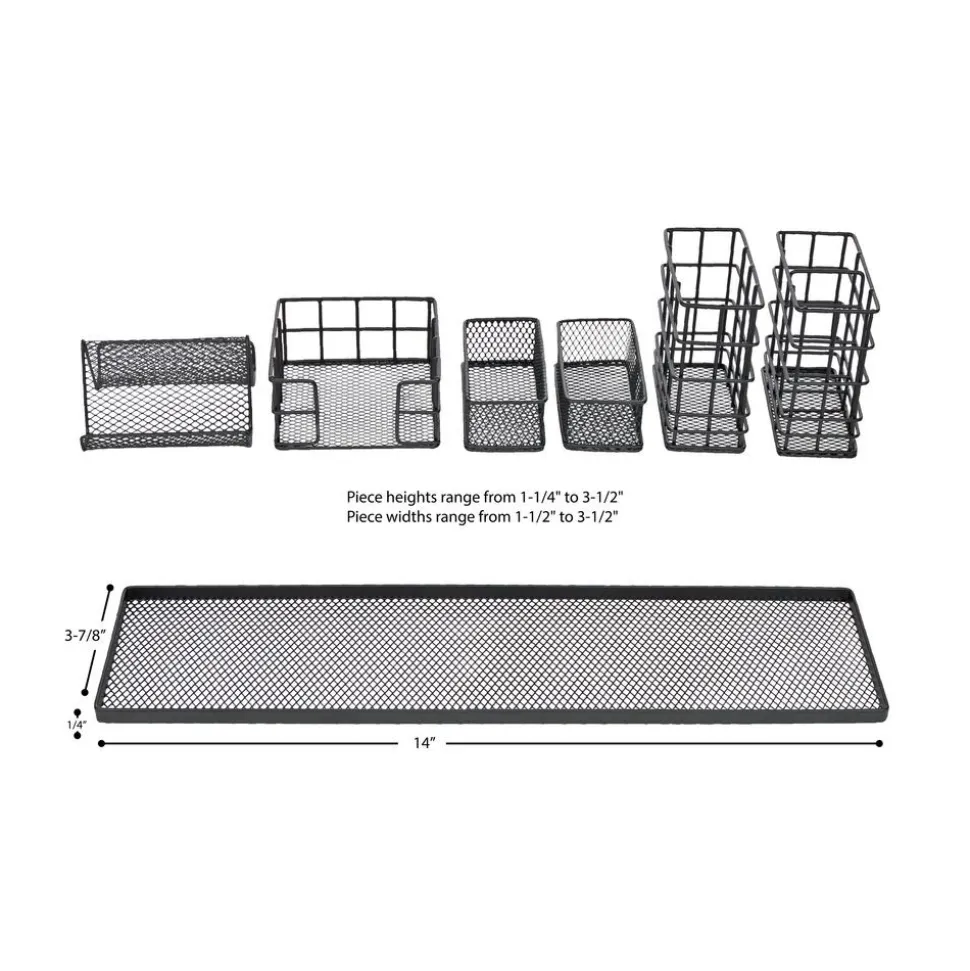 Really Good Stuff® Modular 6-Piece Wire Desk Organizer