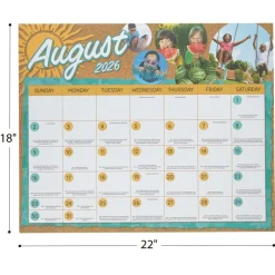 Really Good Stuff® Monthly Calendar Pages 2026-2027 - Intermediate