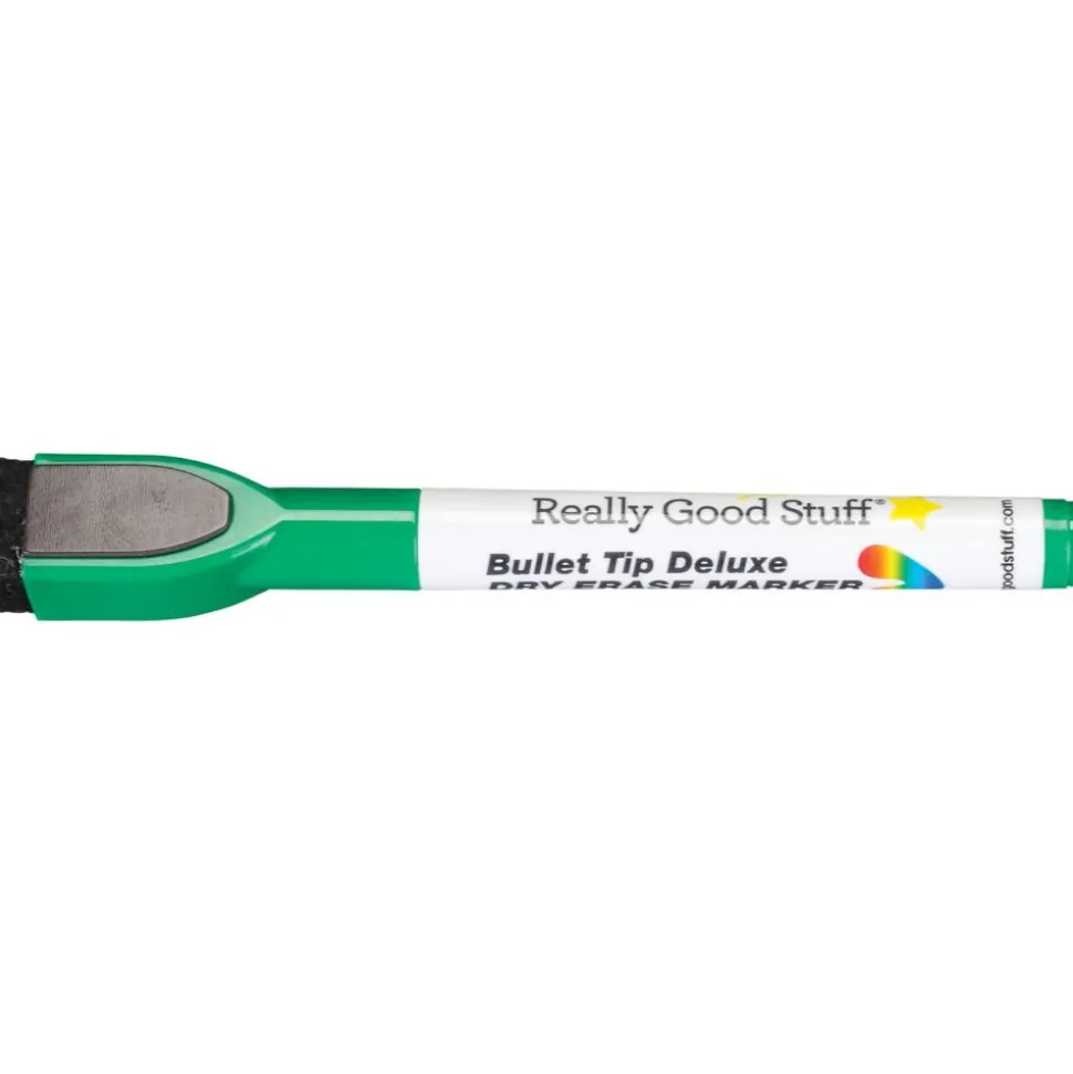 Really Good Stuff® Multi-Color Bullet Tip Deluxe Dry Erase Markers - 12 markers