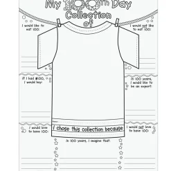 Really Good Stuff® My 100th Day Collection Ready-To-Decorate® Poster Tee