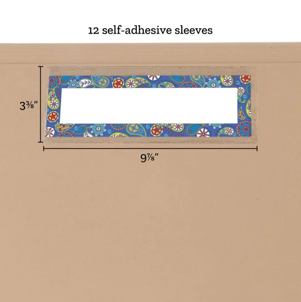 Really Good Stuff® Name Plate Self-Adhesive Vinyl Sleeves - Set of 12