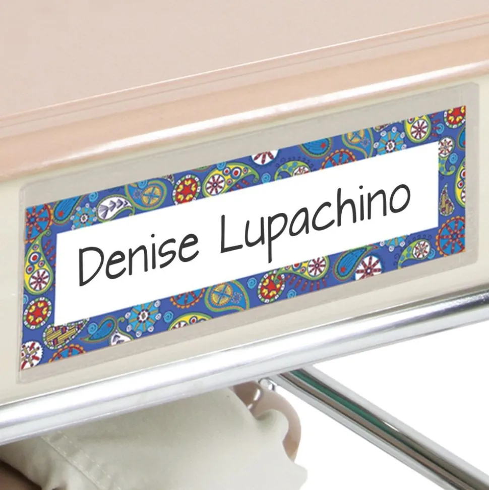 Really Good Stuff® Name Plate Self-Adhesive Vinyl Sleeves - Set of 12