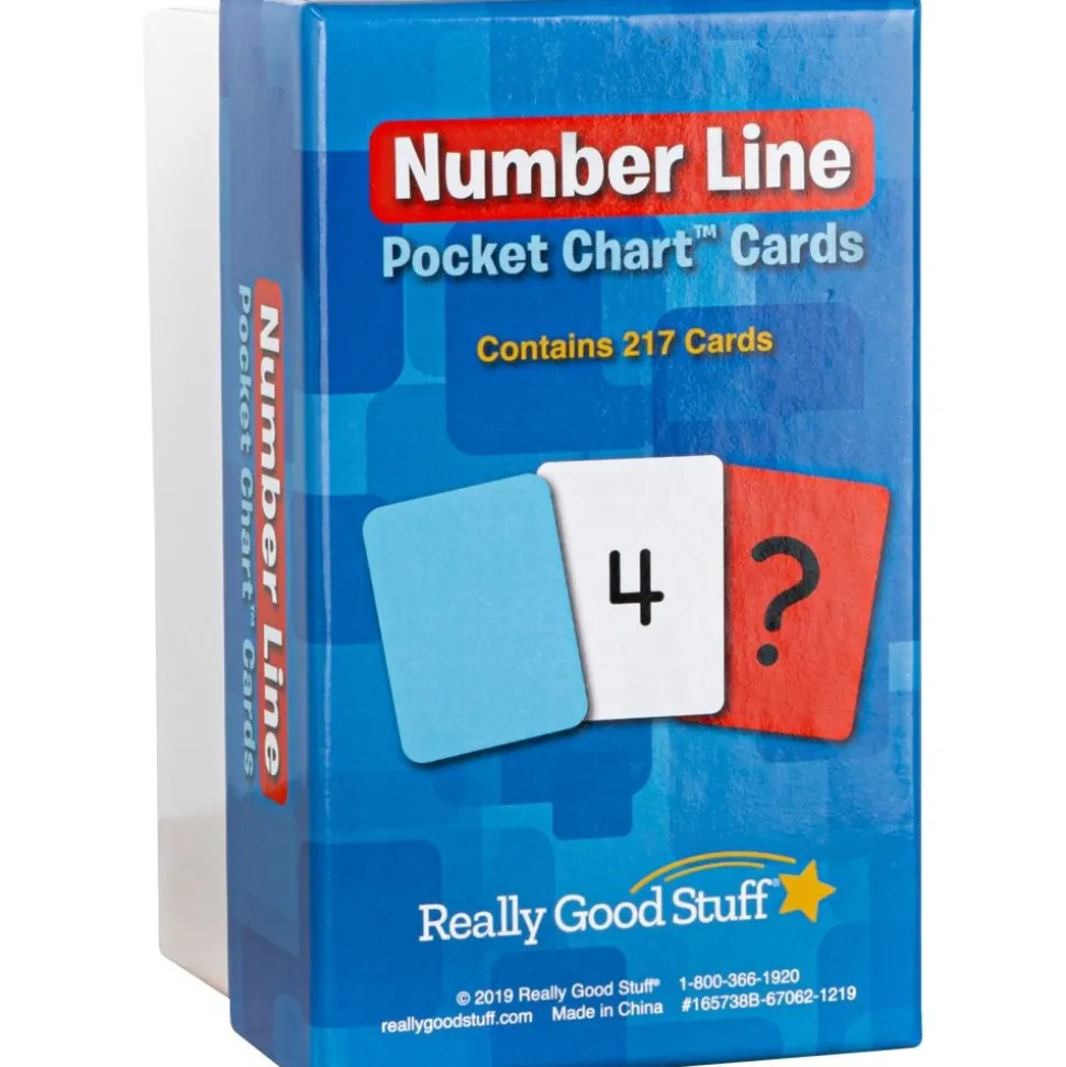 Really Good Stuff® Number Line Pocket Chart With Cards - 1 pocket chart, 217 cards