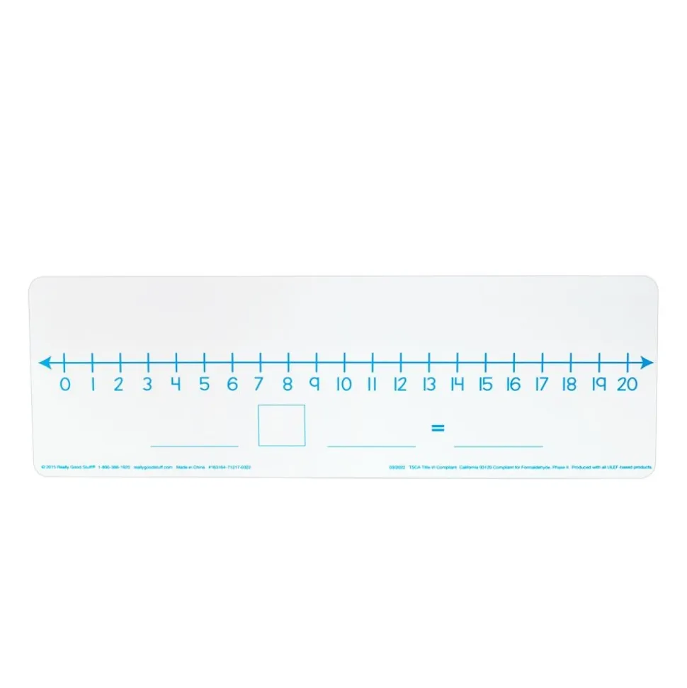 Really Good Stuff® Number Lines 0-10 and 0-20 Dry-Erase Boards - 6 Boards