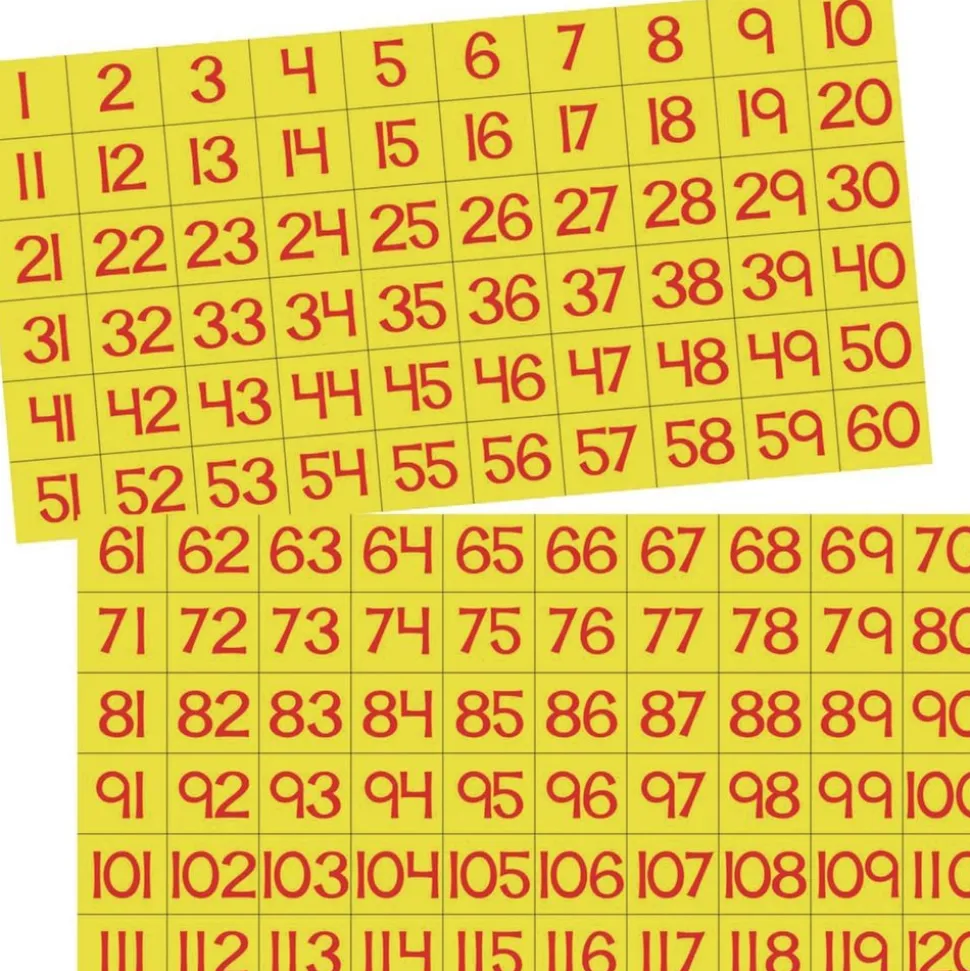 Really Good Stuff® Our Counting Grid Pocket Chart™ - 120 Number Cards