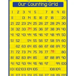 Really Good Stuff® Our Counting Grid Pocket Chart™ - 120 Number Cards