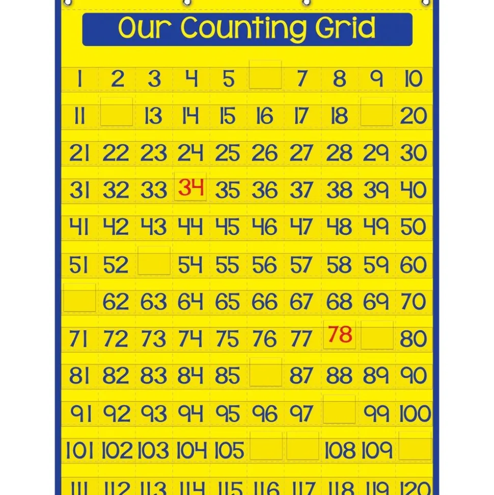 Really Good Stuff® Our Counting Grid Pocket Chart™ - 120 Number Cards