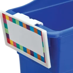 Really Good Stuff® 12-Pack Universal Basket And Bin Label Holders With Labels