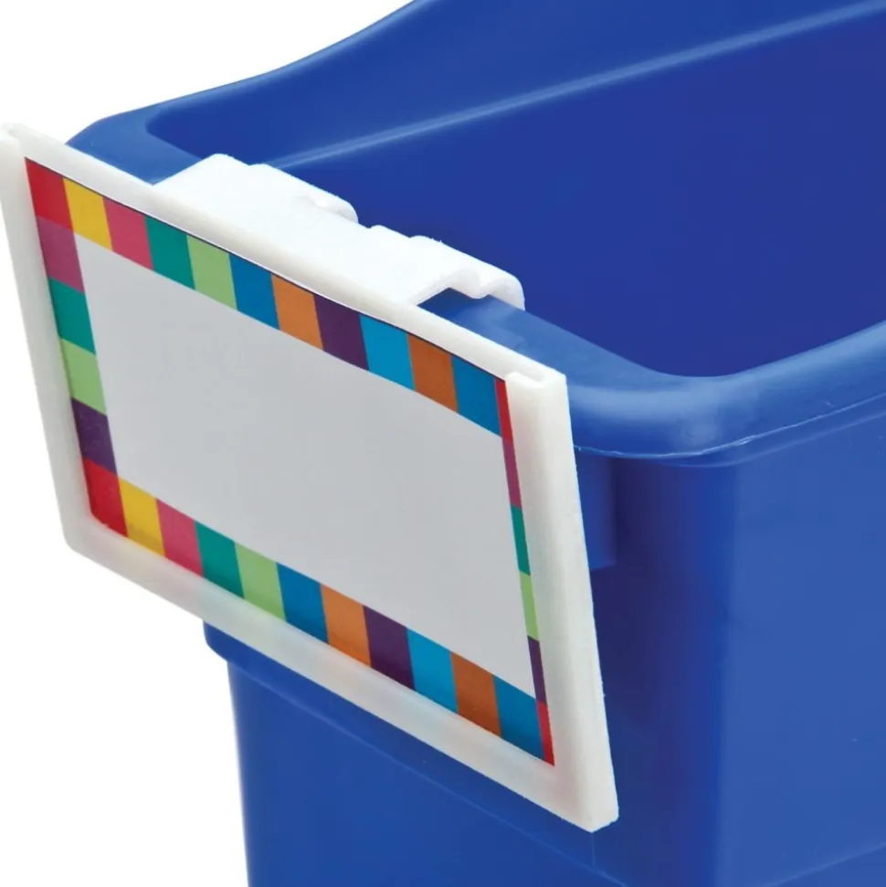 Really Good Stuff® 12-Pack Universal Basket And Bin Label Holders With Labels