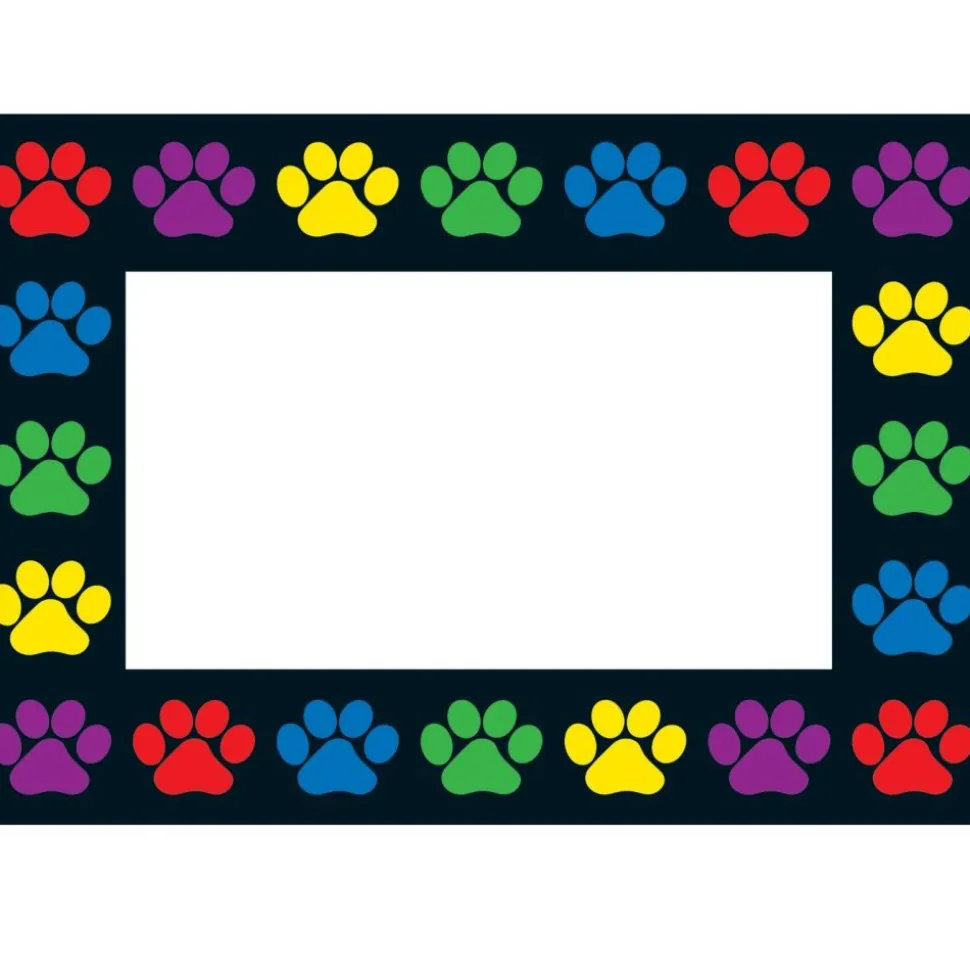 Really Good Stuff® Paw Prints Book Pouch Labels - Set Of 12