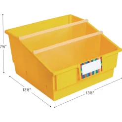 Really Good Stuff® Picture Book Library Bins with Dividers - Primary Set of 4