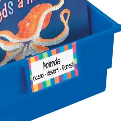 Really Good Stuff® Picture Book Library Bins with Dividers - Primary Set of 4