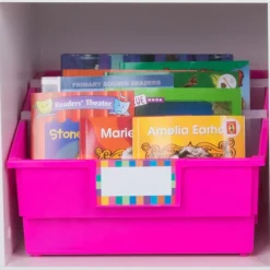 Really Good Stuff® Picture Book Bins - Neon Pop - Set of 6