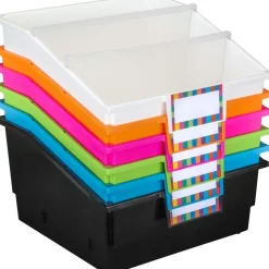 Really Good Stuff® Picture Book Bins - Neon Pop - Set of 6
