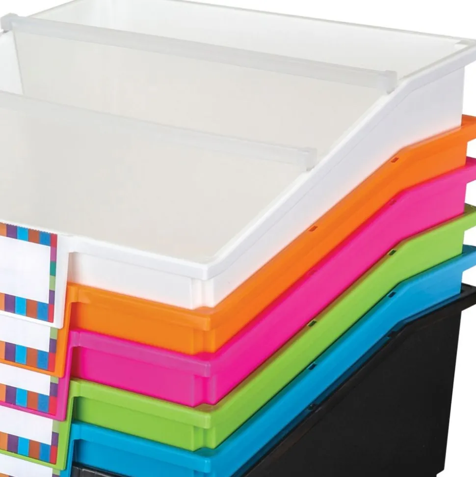 Really Good Stuff® Picture Book Bins - Neon Pop - Set of 6
