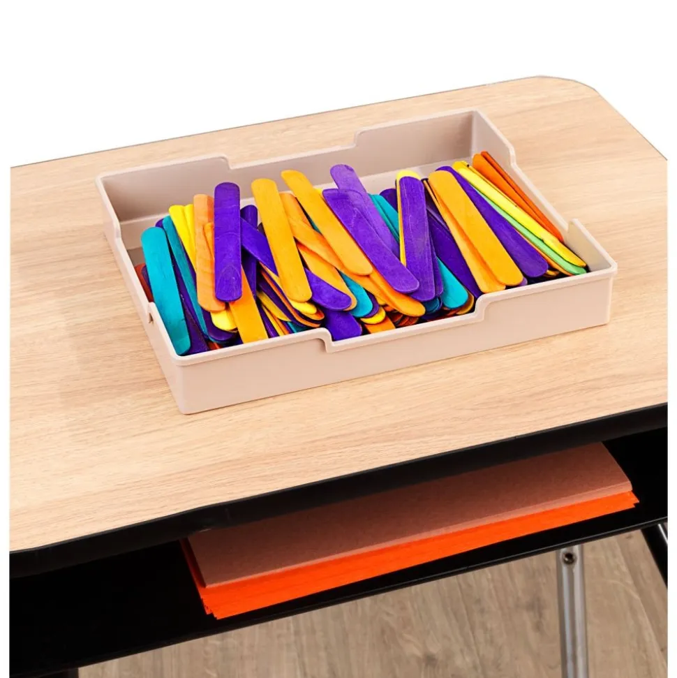 Really Good Stuff® Plastic Trays - Tan, 6 Pack