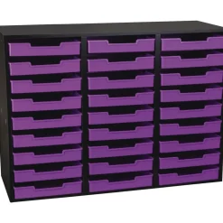 Really Good Stuff® Purple 27-Slot Mail Center With Purple Trays