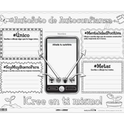 Really Good Stuff® Ready-To-Decorate® Spanish Growth Mindset Proud Of My #SELFIE Posters - Set of 24