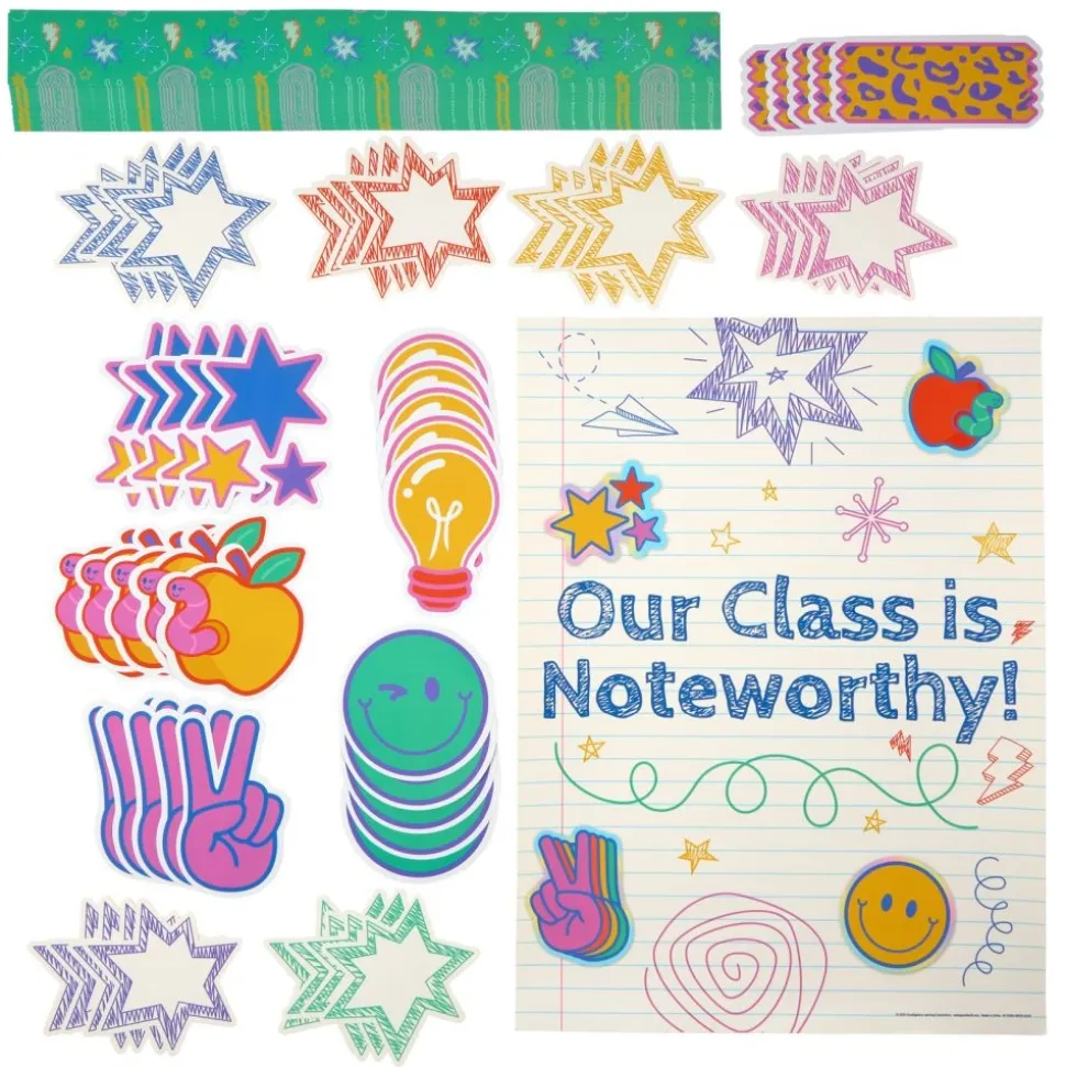Really Good Stuff® Retro Doodle Bulletin Board Kit