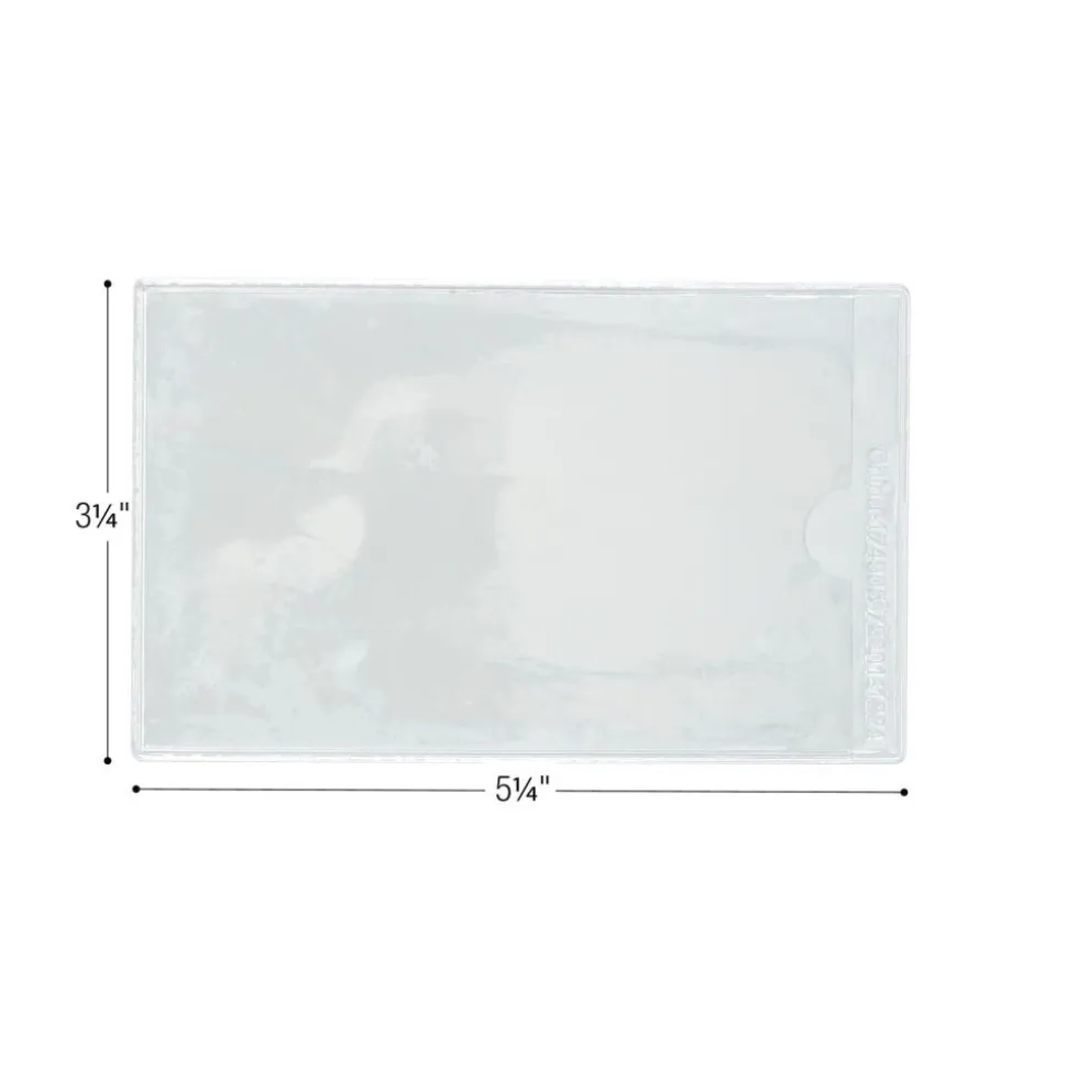 Really Good Stuff® Self Adhesive Vinyl Label Pockets- 5.25" x 3.25" - Set of 12