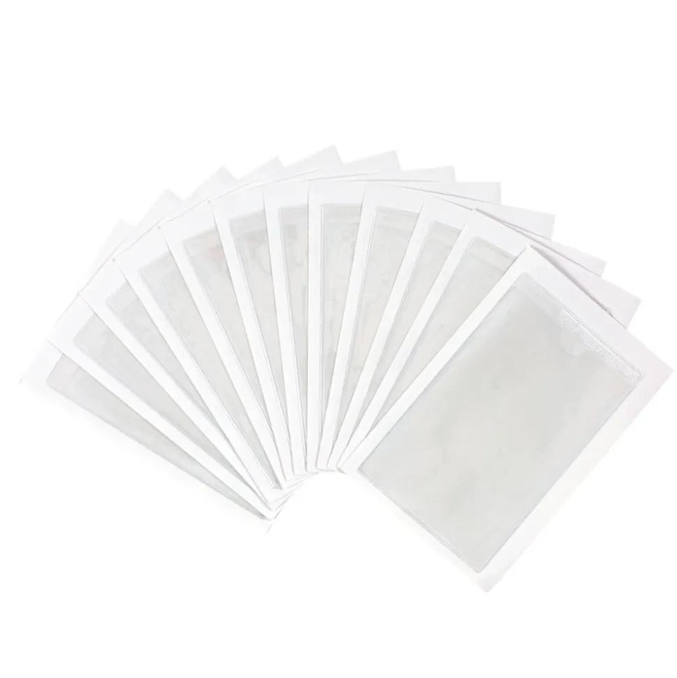 Really Good Stuff® Self Adhesive Vinyl Label Pockets- 5.25" x 3.25" - Set of 12