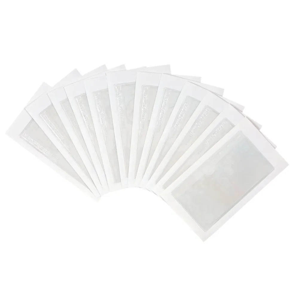Really Good Stuff® Self Adhesive Vinyl Label Pockets- 4.5" x 2.5" - Set of 12