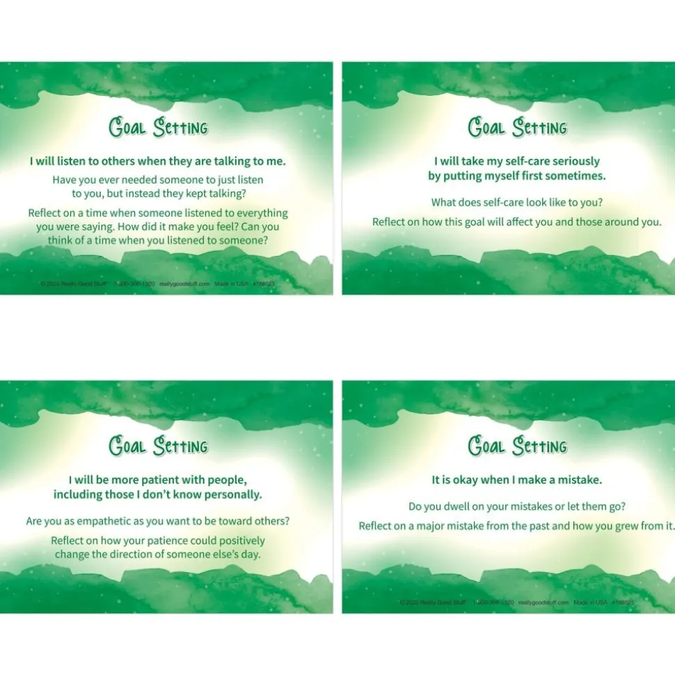 Really Good Stuff® Self-Care Reflection Cards
