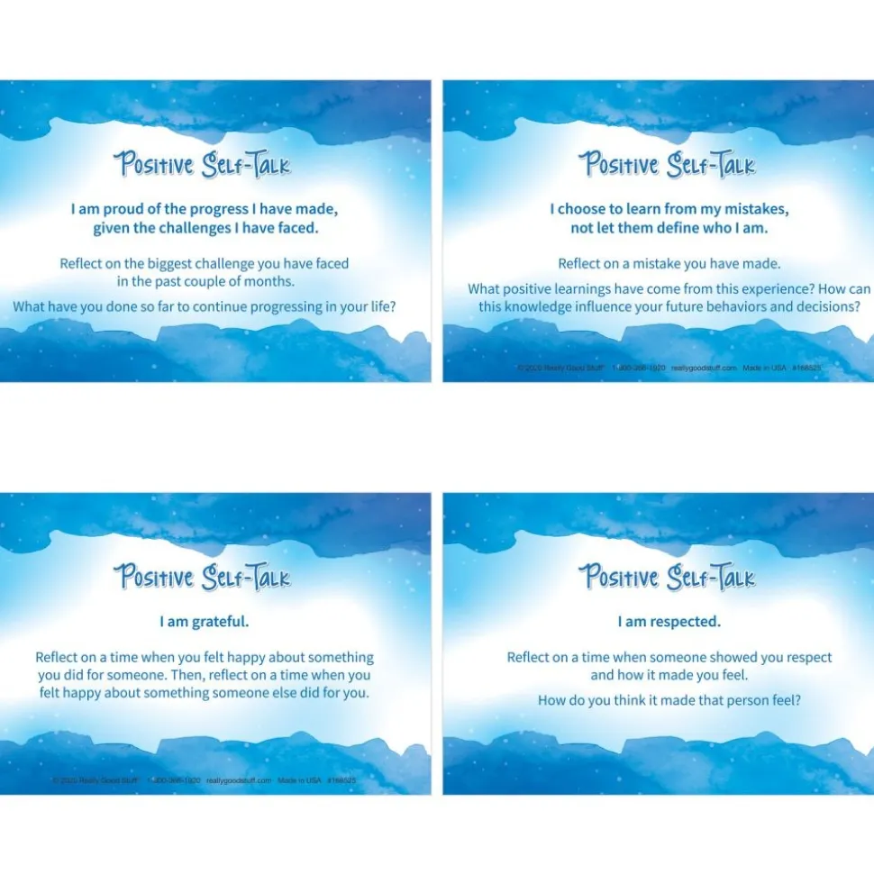 Really Good Stuff® Self-Care Reflection Cards