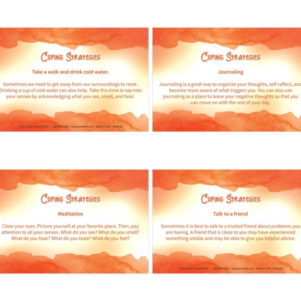 Really Good Stuff® Self-Care Reflection Cards