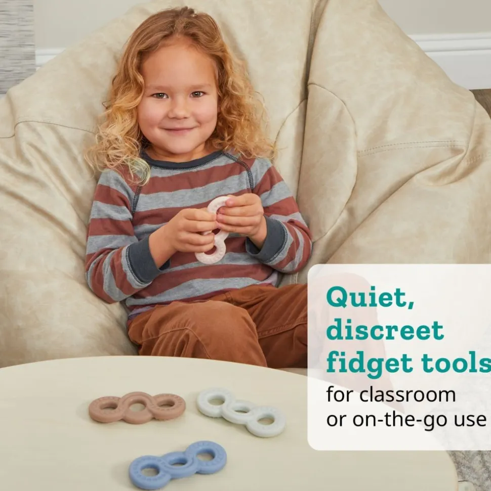 Really Good Stuff® Sensory Fidget Tactile Triple Infinity Loop - Set of 4