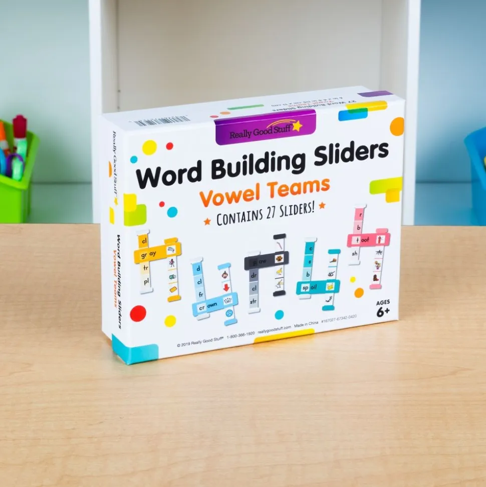 Really Good Stuff® Sliders Complete Set: Word Building, Letter Sounds, & Math Equations - Set of 6