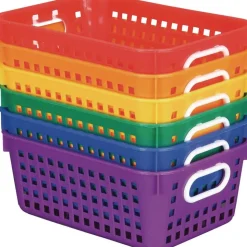 Really Good Stuff® 27-Slot Mail And Supplies Center With 27 Trays, 6 Cubbies, And Baskets - Grouping