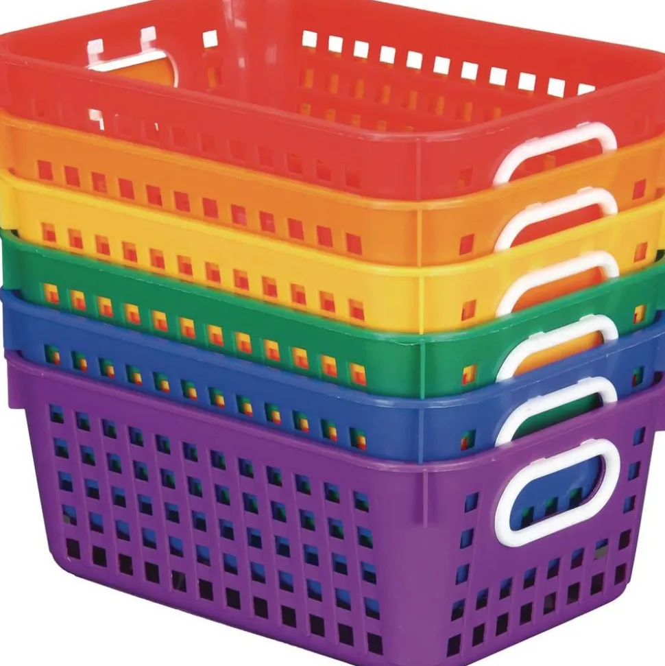 Really Good Stuff® 27-Slot Mail And Supplies Center With 27 Trays, 6 Cubbies, And Baskets - Grouping