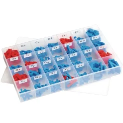 Really Good Stuff® Spanish EZread Color-Coded Plastic Magnetic Letters Set - 1 Storage Case, 300 Letters