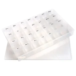 Really Good Stuff® Spanish EZread Color-Coded Plastic Magnetic Letters Set - 1 Storage Case, 300 Letters