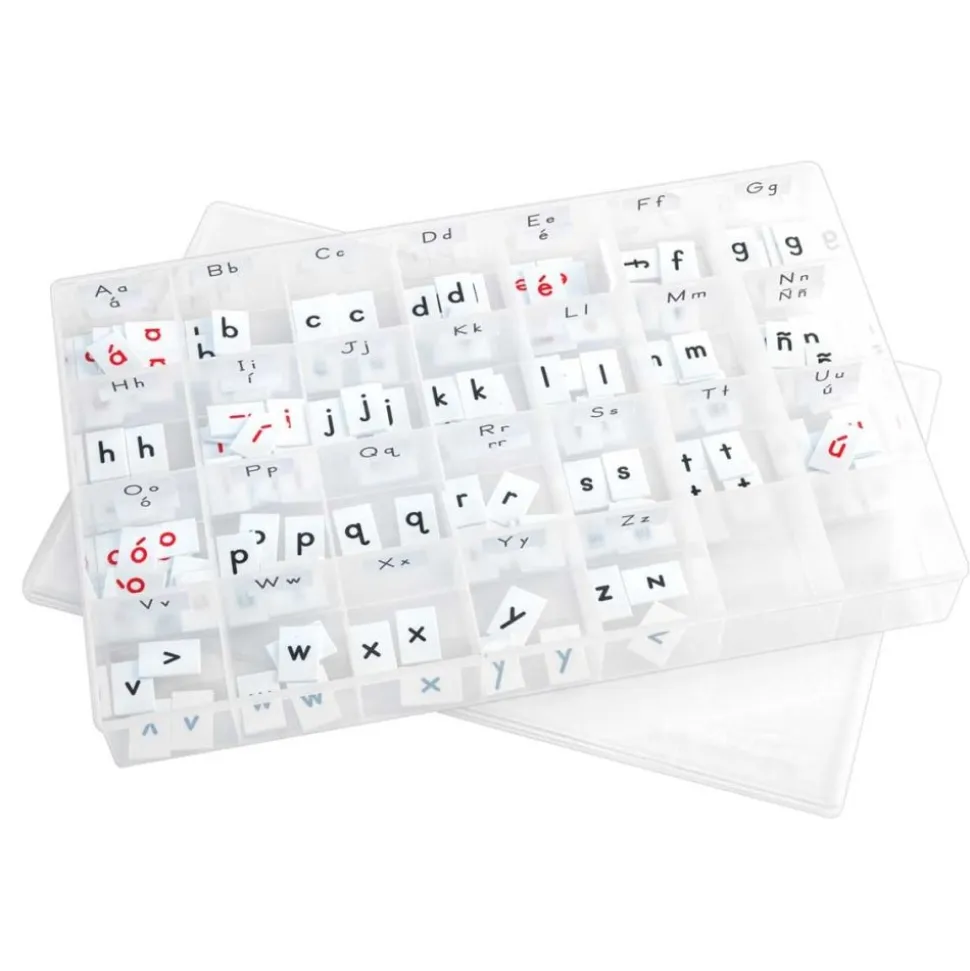 Really Good Stuff® Spanish EZread™ Letter Tiles - 1 Storage Case, 285 Letter Tiles