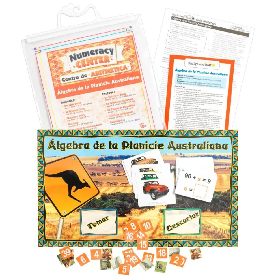 Really Good Stuff® Spanish Math Skills Numeracy Centers Grades 3-6 (Centros de Aritmetica)